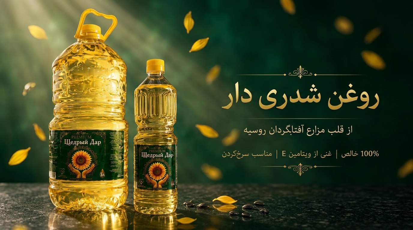 بنر روغن آفتابگردان شدری دار